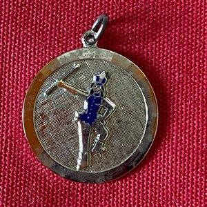 VTG I STG I Enamel Drum Majorette + Baton Charm